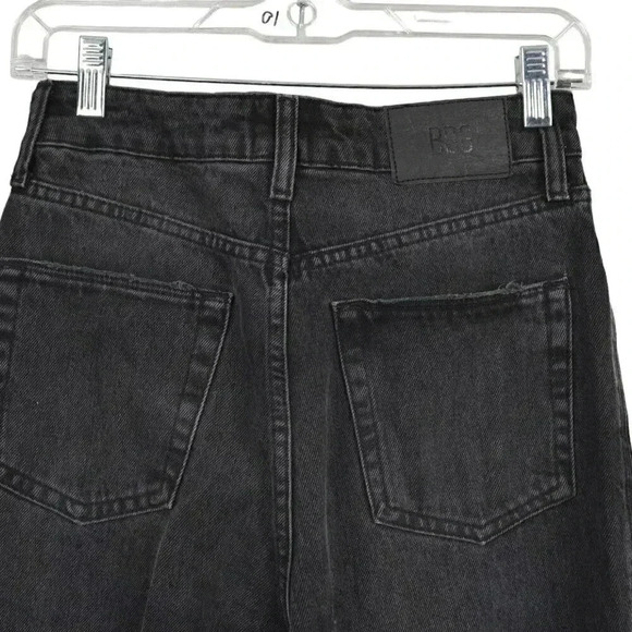 Urban OutfittersBDG Ripped Washed Black Jeans Distressed Wide Leg Baggy Size 25 - Picture 6 of 14